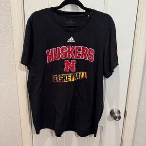 Nebraska Huskers Adidas Basketball Tee Shirt